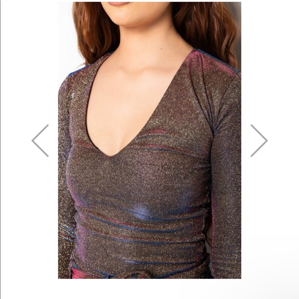 Gold Shimmering snap bodysuit
